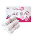 Bamboo White Washcloth 25x25 cm 6 Ultra-Soft washcloth for Sensitive and Delicate Skin